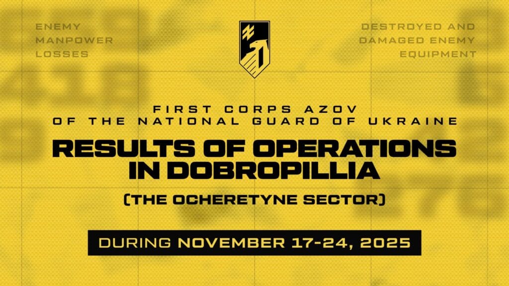 Russian losses in the area of the Corps Azov, November 17–24