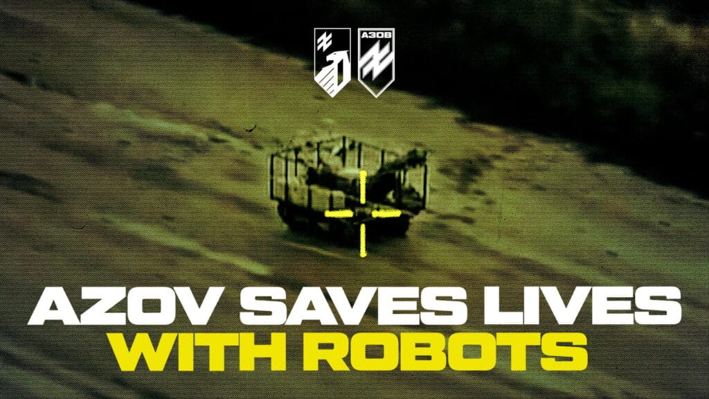 A wounded soldier rescued with the help of a robot!